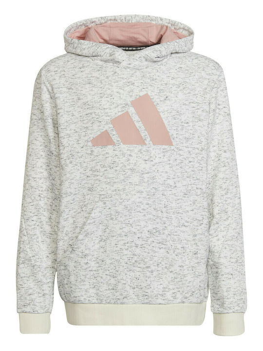adidas Kids Sweatshirt with Hood and Pockets White