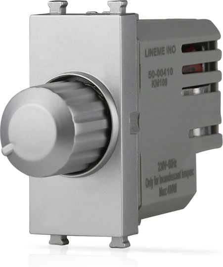 Lineme Vertiefter Dimmerschalter ohne Rahmen Klassischer Rotierender 200W in Silber Farbe