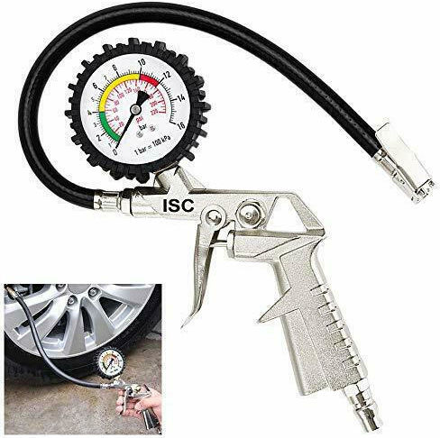 Air Pressure Gauge with Tyre Inflator Pistol 16bar 00866