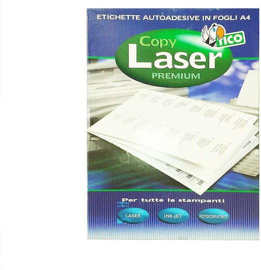 Tico 800 Αυτοκόλλητες Ετικέτες Α4 Ορθογώνιες 99.1x67.7mm