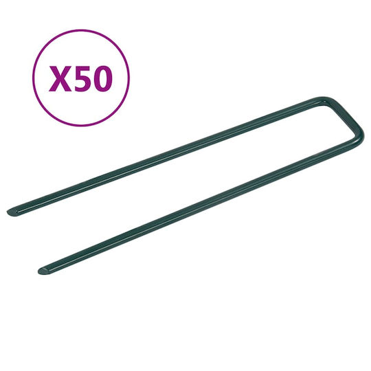 vidaXL Σύνδεσμος για Πέργκολα από Μέταλλο 15x3.5cm 50τμχ σε U Σχήμα