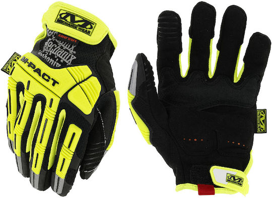 Mechanix Wear MPact E5 Mănuși de Lucru Galbene Piele sintetică Protecția tăierii 1buc