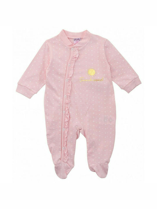 Funky Baby Bodysuit Set Long-Sleeved Pink