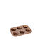 Chios Hellas Marble Aluminum Cupcakes & Muffins 6 Cups Baking Pan 26.8x18.8x3cm
