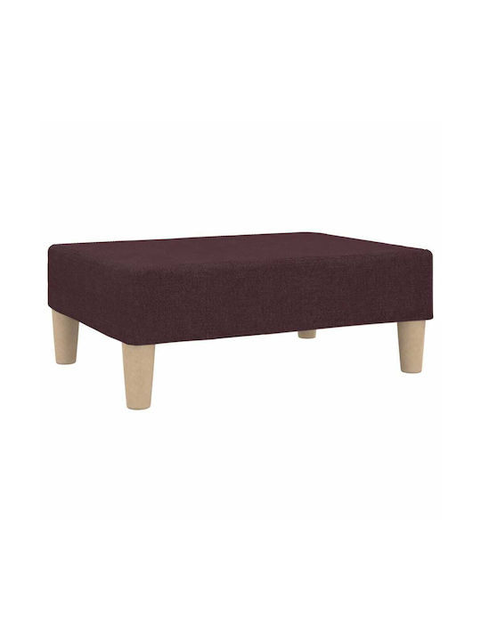 Stool Footstool Upholstered with Fabric Purple 78x56x32cm