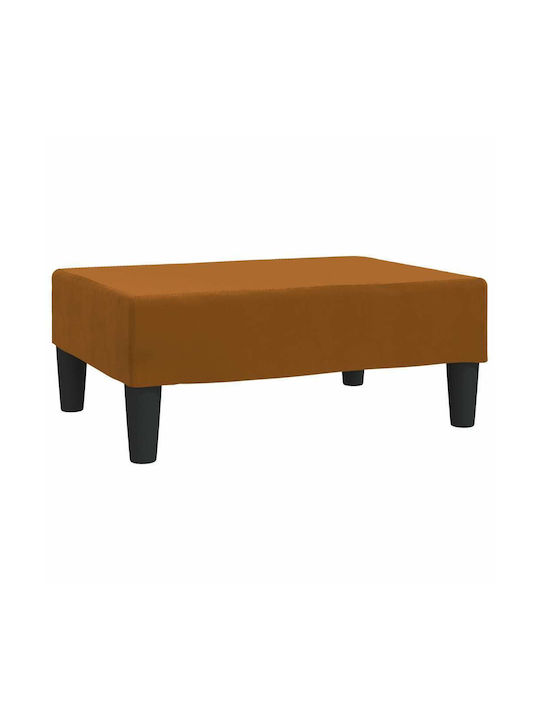 Stool Footstool Upholstered with Velvet Coffee 78x56x32cm