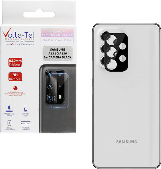 Volte-Tel 0.25mm 3D Curved Camera Protection Tempered Glass Black for the Galaxy A53