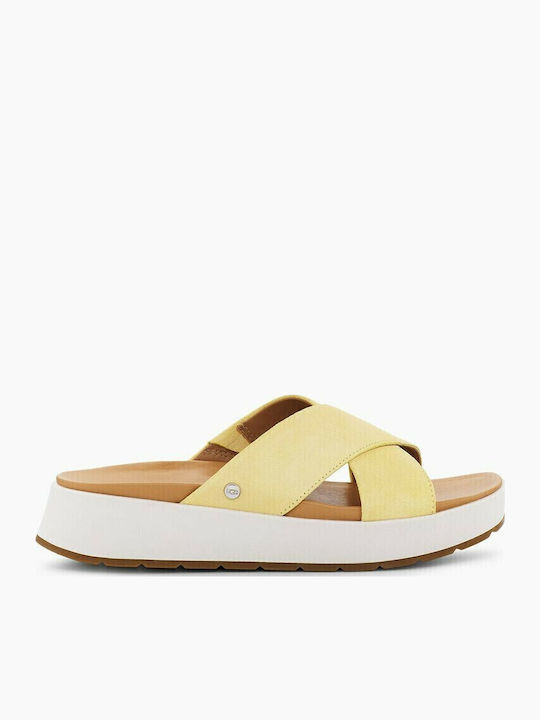 Emily Γυναικεία Σανδάλια Flatforms Banana