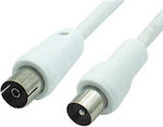 Goobay Antenna Cable Coax male - Coax female White 1.5m (14906) 1pcs