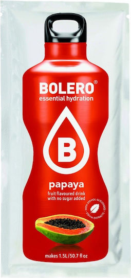 Bolero Χυμός σε Σκόνη 1.5L Σε Νερό Papaya Χωρίς Προσθήκη Ζάχαρης 9gr