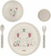 Reer Set Essgeschirr Lovely Friends aus Holz Beige 5Stück