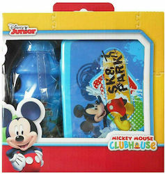 Diakakis Feeding Set Mickey made of Plastic Blue 2pcs