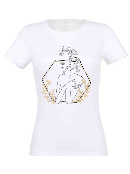 Damen weißes T-Shirt Nymph #5 - Weiß