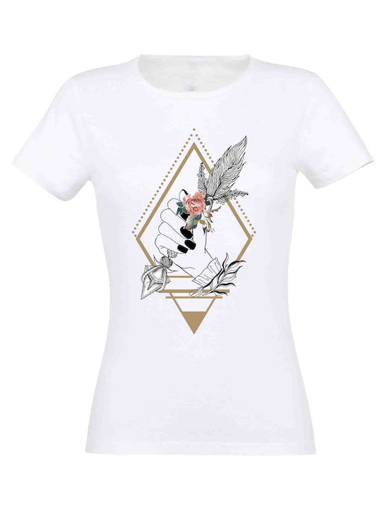 Women's white Boho#31 t-shirt - White