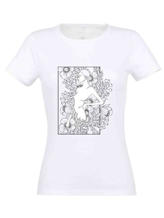 Women's white t-shirt Nymph #15 - White