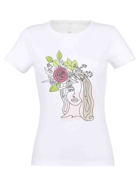 Women's white t-shirt Nymph #25 - White