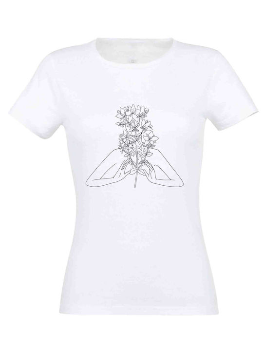 Women's white t-shirt Nymph #36 - White