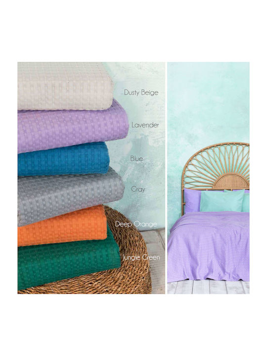 Nima Habit Pique Blanket Single 160x240cm Deep Orange