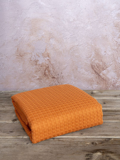 Nima Habit Κουβέρτα Πικέ Υπέρδιπλη 220x240εκ. Deep Orange