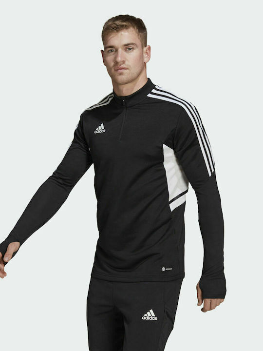 Adidas Condivo 22 Ανδρική Μπλούζα με Φερμουάρ Μακρυμάνικη Black / White