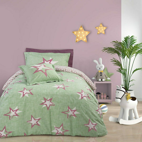 Das Home Seturi de cearșafuri Single Bumbac Ecru-Meda-Rose 170x250cm 4buc