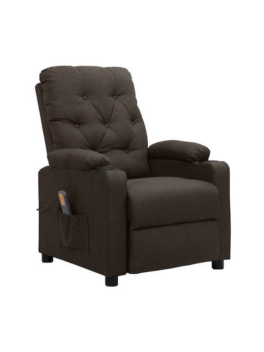 Relaxsessel Friseurwaschbecken mit Fußhocker Braun 78.5x93x96.5cm