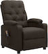 Relaxsessel Friseurwaschbecken mit Fußhocker Braun 78.5x93x96.5cm