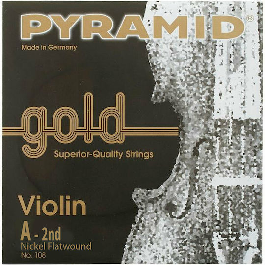 Pyramid Single Silver Plated String for Violin 4/4 Gold 4/4 A (La)