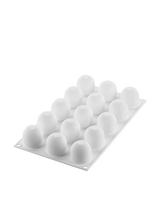 Silikomart No Coating Silicone Chocolates 15 Cups Baking Pan Dome