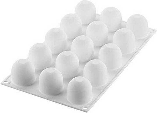 Silikomart No Coating Silicone Chocolates 15 Cups Baking Pan Dome