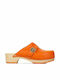 Scholl Pescura Clog 50 Women's Leather Clogs Orange