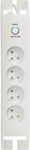 Emos 4-Outlet Power Strip with Surge Protection 2m White