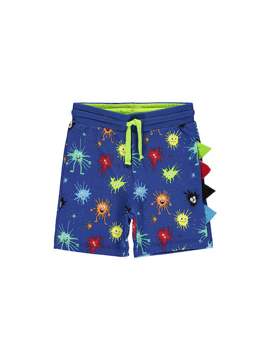 Children's shorts with monsters blue for boys (2-6 years)