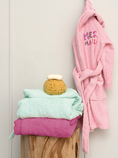 Palamaiki Kids Hooded Bathrobe Mermaid Aqua