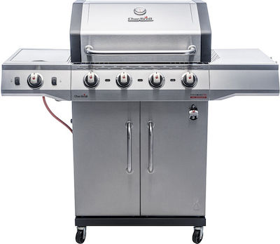 Char-Broil Performance Pro S 4 Ψησταριά Υγραερίου Σχάρας 63x43.8εκ. με 4 Εστίες 8.68kW και Πλαϊνό Μάτι Υπερύθρων