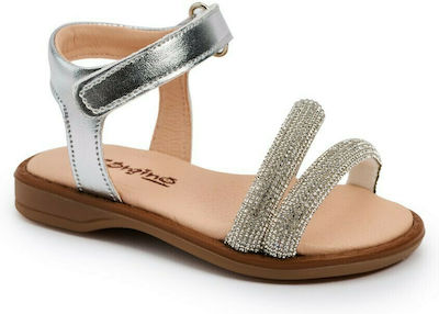 Gorgino Silver Baptism Leather Sandals