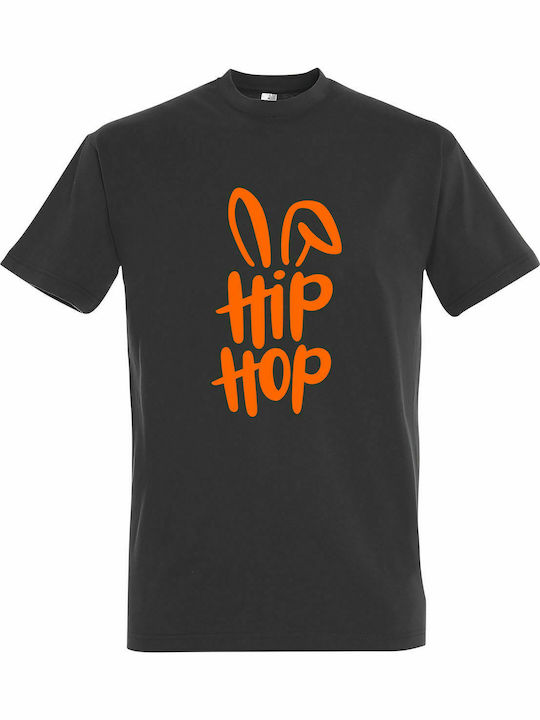 T-shirt Unisex, " I Am A Hip Hop Spring Bunny ", Dark Grey