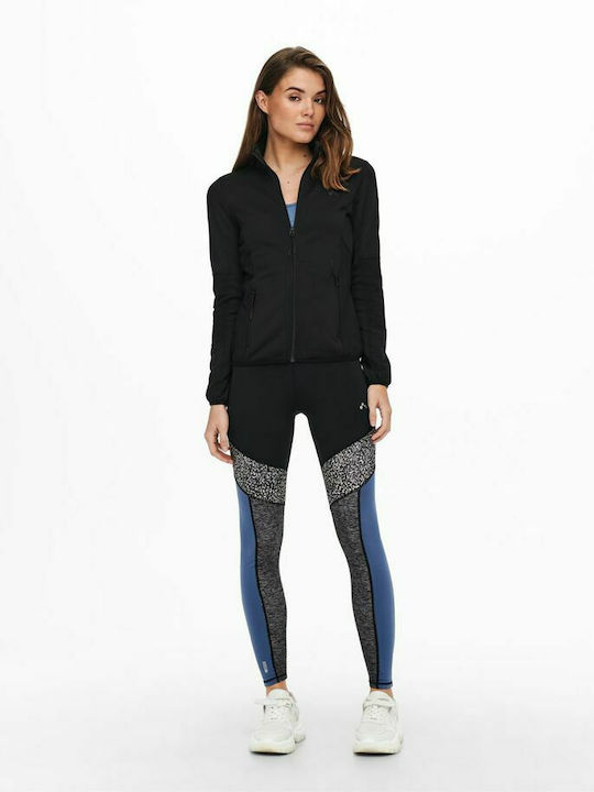 Only Women's Short Sports Jacket for Spring or Autumn Black