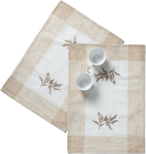 Silk Fashion N5 Placemats Tesatura Ivory 50x35cm 12buc
