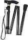 Gehstock Aluminium Klappbar Verstellbarer Gehstock Schwarz