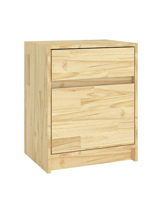 Bedside Table of Solid Wood 40x31x50cm