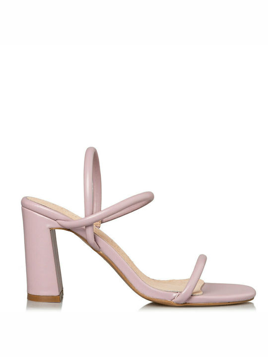 Envie Shoes Damen Sandalen mit Chunky mittlerem Absatz in Rosa Farbe