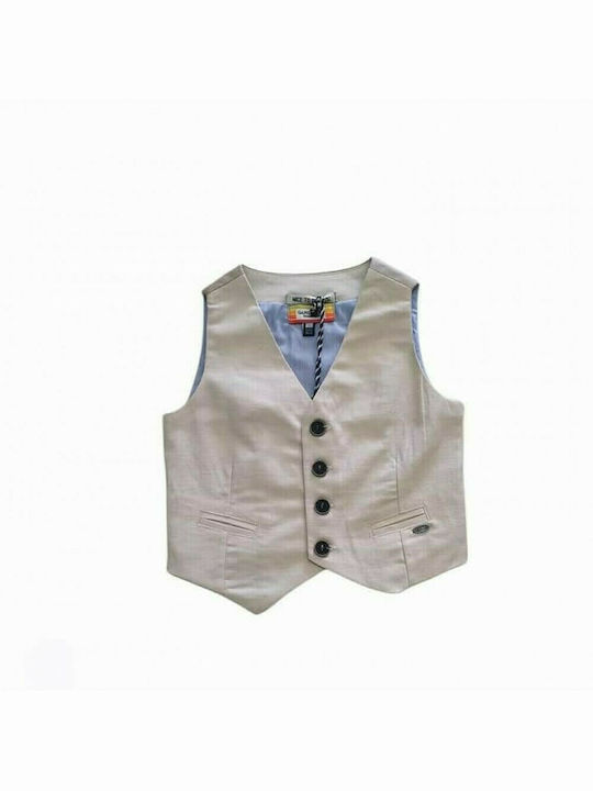 Kids Vest Beige