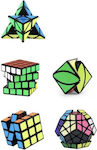 Joid Set 5pcs Cubes Multicolored 3x3 -4x4-Double-sided-Pyramid-Sheet