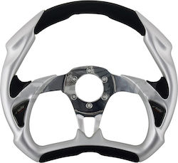 Simoni Racing Χ5 Aluminium Car Steering Wheel Black/Silver Κ/Α/