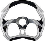 Simoni Racing Χ5 Aluminium Car Steering Wheel Black/Silver Κ/Α/