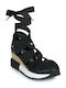 Lizarda Women's Fabric Platform Shoes Black