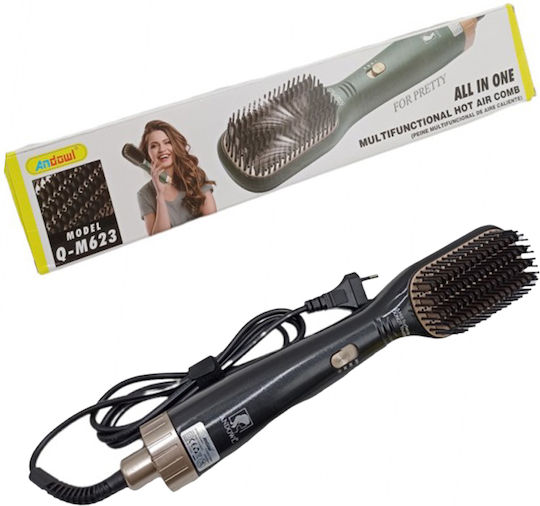 Andowl Electric Hair Brush with Air for Straightening 1000W