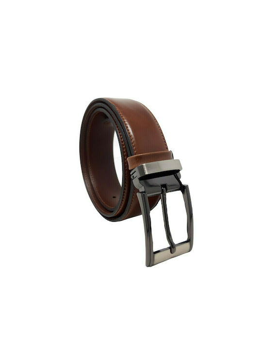 Borsche Men's Leather Belt Tabac Brown