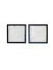 Artekko Wall Decor Daig White Wooden 39x4.5x39cm 2 Pieces